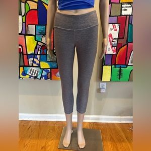 Lululemon Mid-Rise Crop Leggings, Grey Space Dye, Sz 6